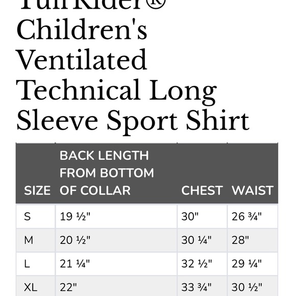 TuffRider Kid's Ventilated Technical Long Sleeve Sport Shirt with Mesh - Picture 6 of 6